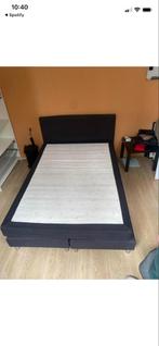 Boxspring 140x200, Ophalen, Gebruikt, Zwart, Tweepersoons