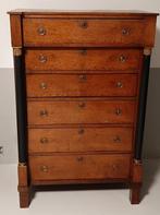 Prachtige eiken chiffoniere ladenkast, Hollandse Empire, Antiek en Kunst, Antiek | Meubels | Kasten, Ophalen