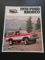 Brochure Ford Bronco 1978 USA, Ophalen of Verzenden, Zo goed als nieuw, Ford