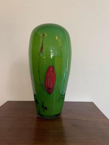 Glas geblazen vaas 33cm beschikbaar voor biedingen