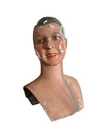 Antiek Art Deco Paspop Hoofd, Antiek en Kunst, Curiosa en Brocante, Ophalen of Verzenden