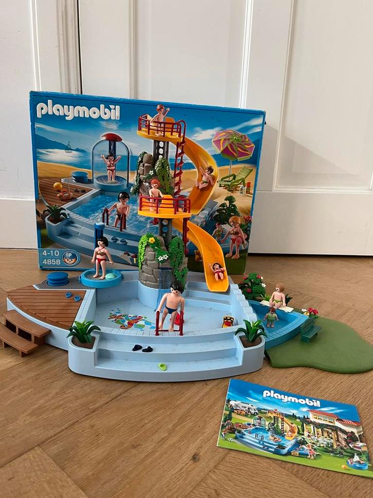 Playmobil Zwembad 4858 - Gebruikt, bijna compleet, Kinderen en Baby's, Speelgoed | Playmobil, Gebruikt, Complete set, Ophalen