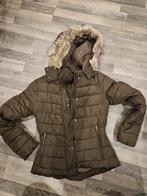 Winterjas maat 36 met bontrand, Ophalen, H&M, Bruin, Maat 36 (S)