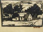 Mooie houtsnede in passepartout op zeer dun papier, Ophalen