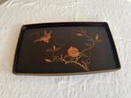 Chinees houten lakwerk dienblad met vogels en bloemen., Ophalen of Verzenden