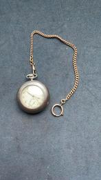 Antiek Chronometre Lier zakhorloge met omkast en ketting, Overige merken, Overige materialen, Zakhorloge, 1900 tot 1930