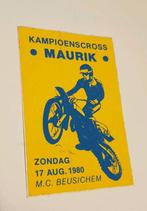 Kampioenscross Maurik Zondag 17 Aug. 1980 M.C. Beusichem Sti, Verzamelen, Stickers, Ophalen of Verzenden