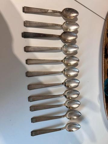 Gero 90 Verzilverde Theelepels - Model 447 (11 stuks) beschikbaar voor biedingen