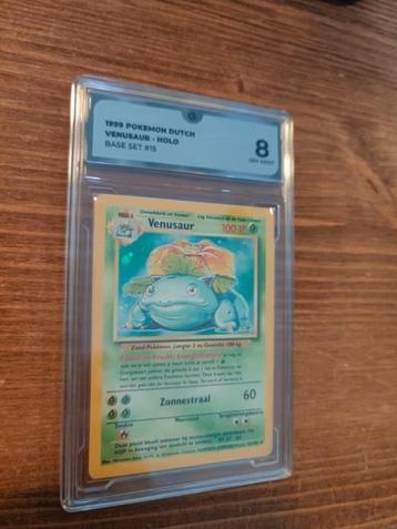 Venusaur base set 1999 holo NL NM/MINT 8 grade  beschikbaar voor biedingen