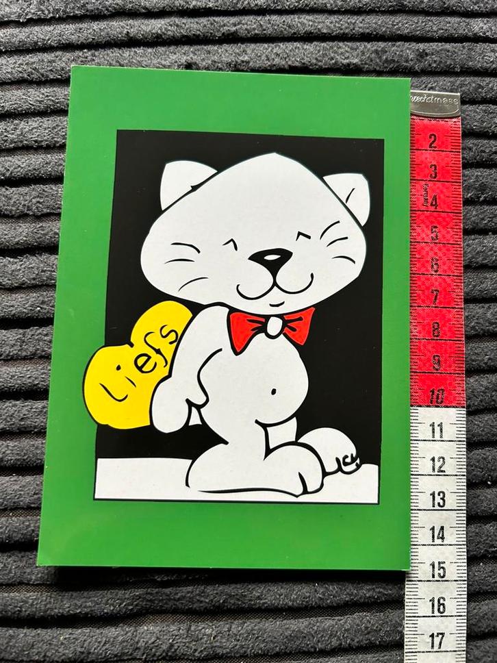 6. Kaart illustr Kat hart liefs, Verzamelen, Ansichtkaarten | Themakaarten, Ongelopen, Ophalen of Verzenden