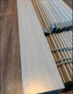 Houten (lindehout) jaloezie met ladderband, Zo goed als nieuw, Grijs, 150 tot 200 cm, 50 tot 100 cm