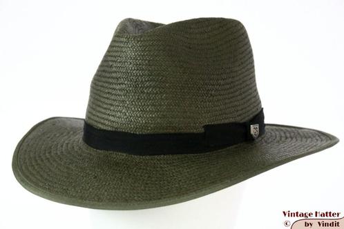 Stro gleufhoed Brixton Maddock donker groen 58 (M) Nieuw, Kleding | Heren, Hoeden en Petten, Nieuw, Hoed, 58 of 59 cm (L, 7¼ of ⅜ inch)