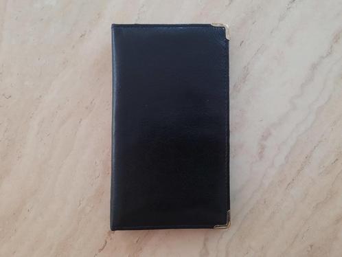 Zwarte portefeuille/portemonnee met notieblok,  pen en loep, Sieraden, Tassen en Uiterlijk, Portemonnees, Nieuw, Overige merken