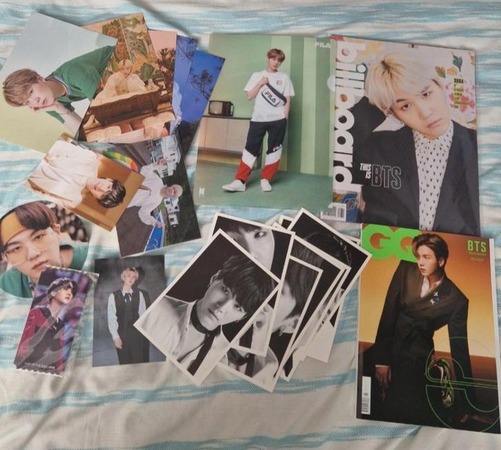 BTS Suga Yoongi collection drop, Verzamelen, Muziek, Artiesten en Beroemdheden, Gebruikt, Foto of Kaart, Verzenden