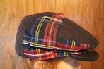 Platte pet Schotse ruit 57/58 Uniek Kerst-Sint cadeau nr. 6, Dientage, Nieuw, Ophalen of Verzenden, Pet