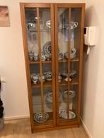 IKEA BILLY  KAST met hout-en glasdeuren, Ophalen, 150 tot 200 cm, 25 tot 50 cm, Glas