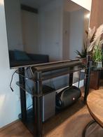 Zwart Glazen TV-Meubel – 3 Lagen – Stevig en Modern, Huis en Inrichting, Kasten | Televisiemeubels, Ophalen, 50 tot 100 cm, Zo goed als nieuw