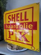 Shell, Emaille Reclamebord, Langcat Bussum,, Ophalen of Verzenden