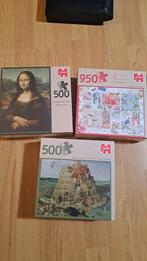 3x Jumbo legpuzzels in cellofaan Bruegel Brinkman Vinci, Ophalen of Verzenden, 500 t/m 1500 stukjes