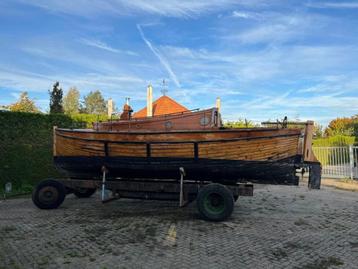 Volvo Antieke houten Sloep - Zeilboot Volvo 2 cilinder Diese beschikbaar voor biedingen