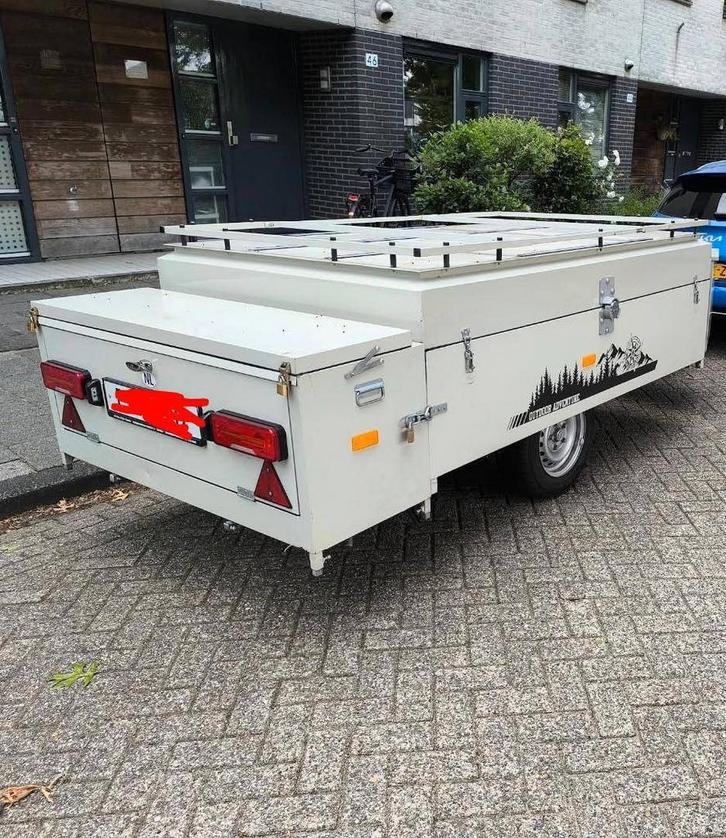 Grote geremde & gesloten aanhanger - 2100L - top onderhouden, Caravans en Kamperen, Tenten, Ophalen