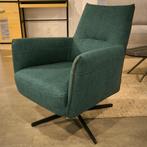 Xooon Fauteuil Matera Blauw Draaifauteuil Zwarte Accenten, Ophalen, Nieuw, 75 tot 100 cm, 50 tot 75 cm