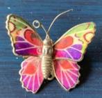 Kleurrijke broche, speldje van vlinder; vlinder-broche, Ophalen of Verzenden, Zo goed als nieuw