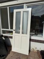 Binnendeur met glas, Doe-het-zelf en Verbouw, Deuren en Horren, Ophalen, Gebruikt, 80 tot 100 cm, Binnendeur