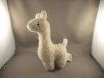 Jollein lama/alpaca met zwart oogjes 21cm wollig wit velours, Ophalen of Verzenden, Nieuw, Overige typen