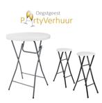 Verhuur Statafel sta tafel incl 2 barkrukken en rok en meer, Ophalen, Zo goed als nieuw