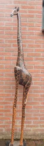Houten beeld Giraffe 185cm, Ophalen, Zo goed als nieuw