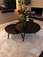 Woood Salontafel Set Zwart, Huis en Inrichting, Tafels | Salontafels, Ophalen, Rond, 50 tot 100 cm, Zo goed als nieuw