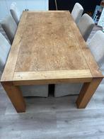 Eethoek met 6 stoelen, Ophalen, Gebruikt, Eikenhout, 50 tot 100 cm