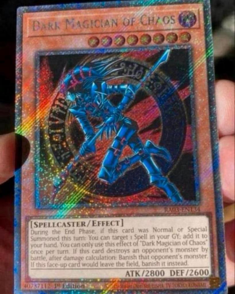 Yu-Gi-Oh! Dark Magician of Chaos RA03 1st Edition M/NM !, Hobby en Vrije tijd, Verzamelkaartspellen | Yu-gi-Oh!, Ophalen of Verzenden