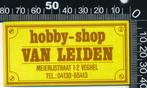 Sticker: Hobby Shop Van Leiden - Veghel (1), Verzenden, Zo goed als nieuw, Bedrijf of Vereniging