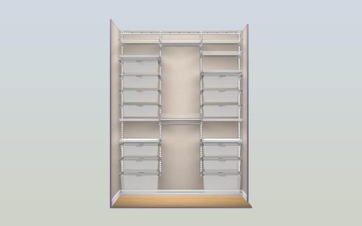Elfa modulair opbergsysteem, Huis en Inrichting, Kasten | Kledingkasten, Gebruikt, 150 tot 200 cm, 150 tot 200 cm, 25 tot 50 cm