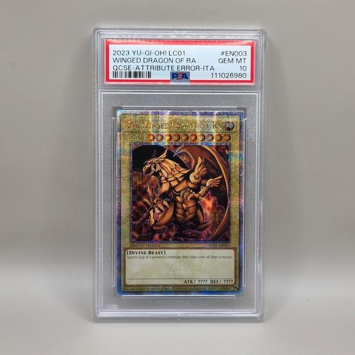Yu-Gi-Oh! Winged Dragon of Ra PSA 10, Hobby en Vrije tijd, Verzamelkaartspellen | Yu-gi-Oh!, Zo goed als nieuw, Losse kaart, Foil