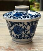 Chinees theekopje met deksel, Ophalen of Verzenden, Gebruikt, Rond, Porselein of Keramiek