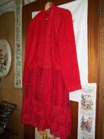 dames jurk rood kant m M/L rood vest m38, Maat 38/40 (M), Ophalen of Verzenden, Zo goed als nieuw, Knielengte