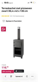 Terraskachel met pizzaoven, houthaard, houtkachel, vuur, Tuin en Terras, Tuinhaarden, Ophalen of Verzenden, Zo goed als nieuw