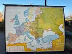 schoolkaart schoolplaat europa 1945 - 1975, Antiek en Kunst, Antiek | Schoolplaten, Ophalen, Aardrijkskunde