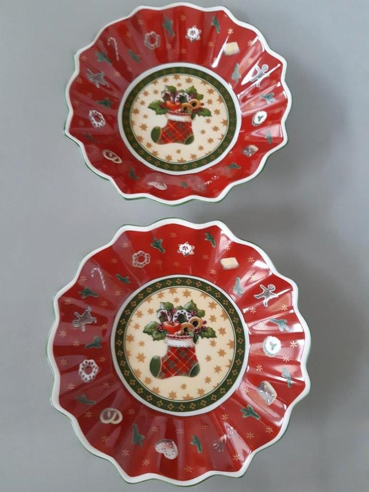 2 Kerstschaaltjes Villeroy en Boch Toy's Fantasy, Diversen, Kerst, Nieuw, Ophalen of Verzenden