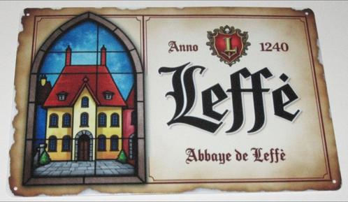 LEFFE BIER : Metalen Bord Leffe Abdijbier - Anno 1240, Verzamelen, Biermerken, Nieuw, Reclamebord, Plaat of Schild, Leffe, Verzenden