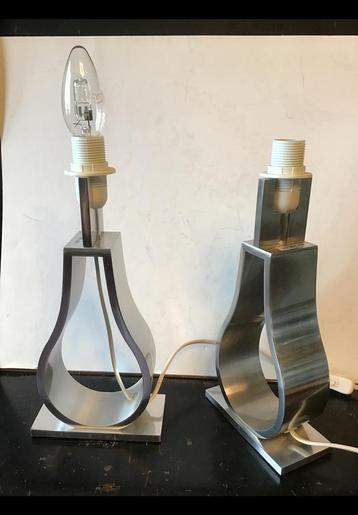 Twee aluminium lampjes, bedlampjes, vorm gloeilamp van Ikea. beschikbaar voor biedingen