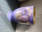 Prachtige vaas reversed decoupage paars, Ophalen, Overige kleuren, Nieuw, Glas