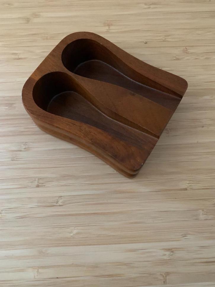Vintage walnoot hout pijphouder Decatur Industries, Verzamelen, Rookartikelen, Aanstekers en Luciferdoosjes, Zo goed als nieuw