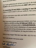 Suzan en Freek in Arnhem, Tickets en Kaartjes, Drie personen of meer, Maart