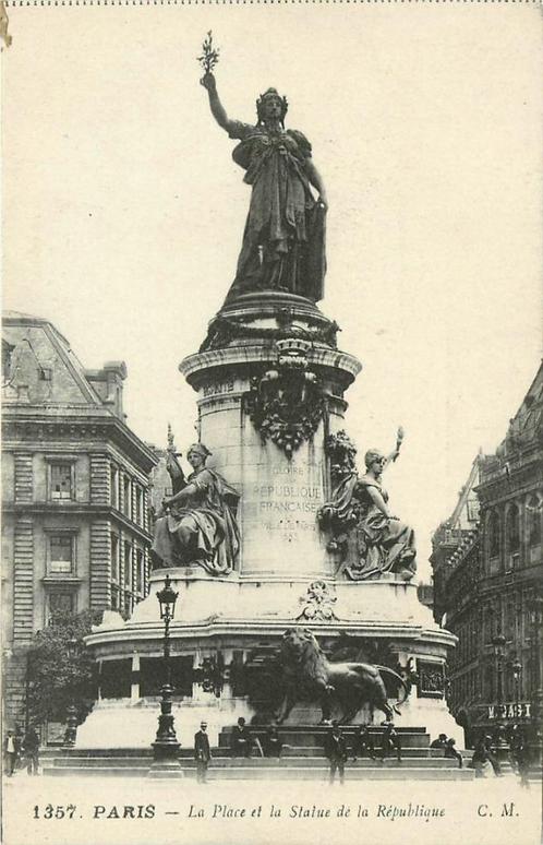 (376-169-031) Paris Place de la RÃpublique, Verzamelen, Ansichtkaarten | Buitenland, Frankrijk, Verzenden