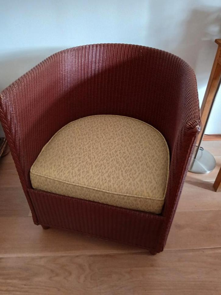 Lloyd Loom of Spalding kuipstoel, Huis en Inrichting, Fauteuils, Zo goed als nieuw, 50 tot 75 cm, Minder dan 75 cm, Ophalen