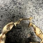 14 karaat gouden wokkels oorbellen, Ophalen of Verzenden, Nieuw, Goud